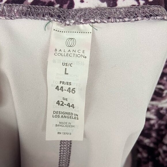 Balance Yoga Purple Printed High Waist Leggings Size Large Marble Speckle Yoga L - Picture 6 of 15